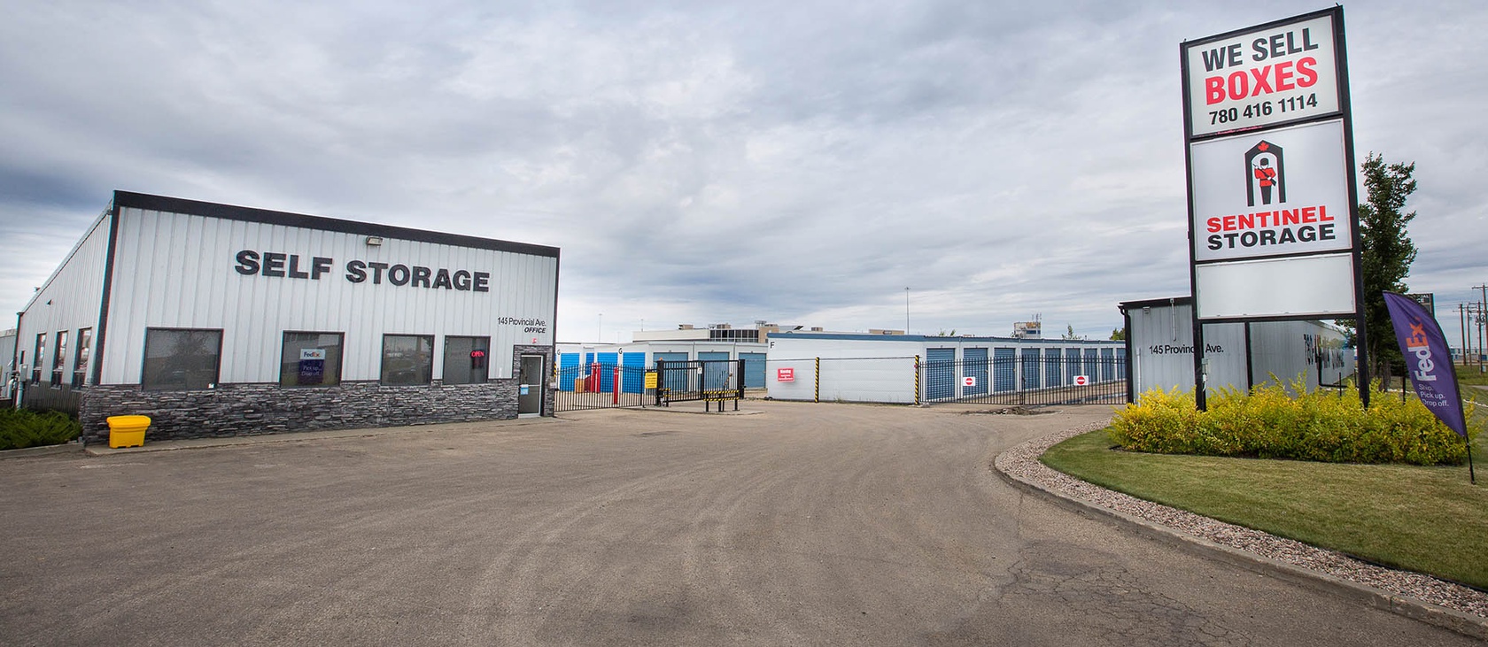 Rent Sherwood Park West storage units at 145 Provincial Avenue. We offer a wide-range of affordable storage units and your first 4 weeks are free!