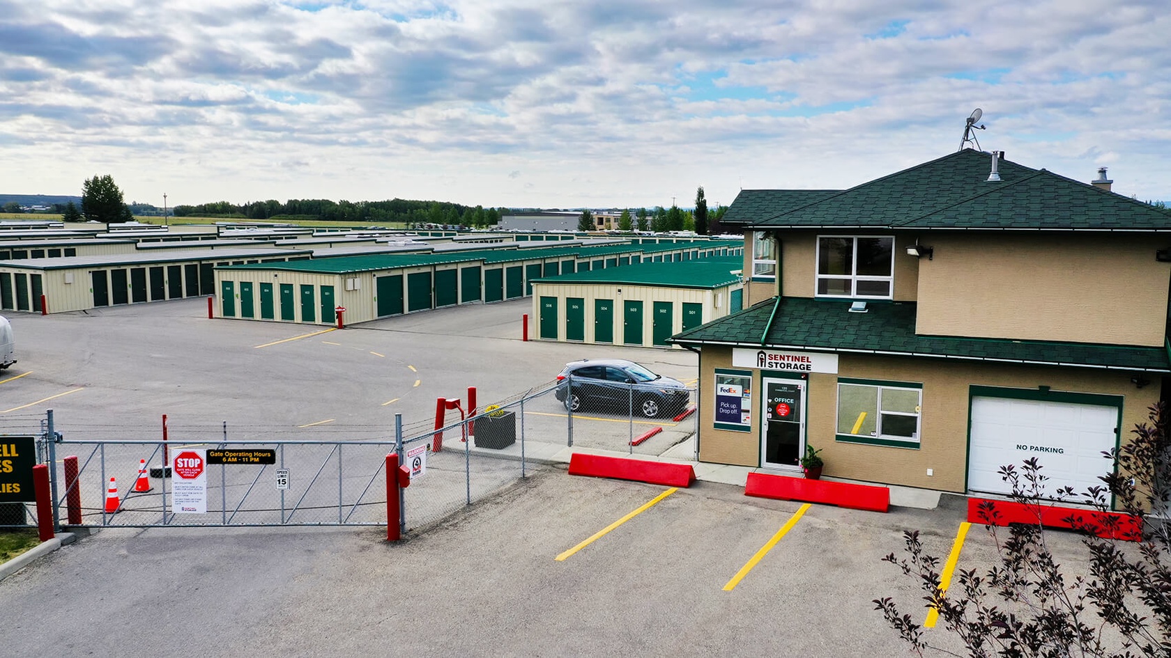 Calgary Self Storage Units at 130 Commercial Ct, Calgary, AB.